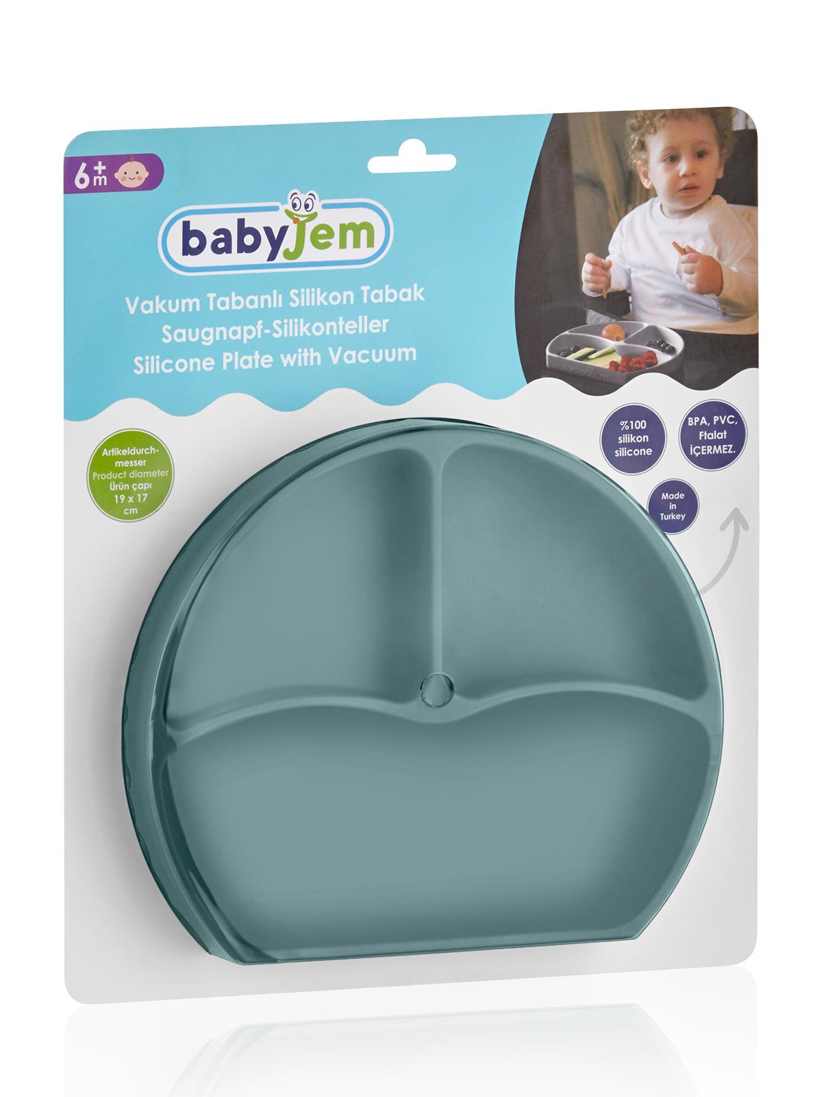 Babyjem Silikon Tabak - Gri