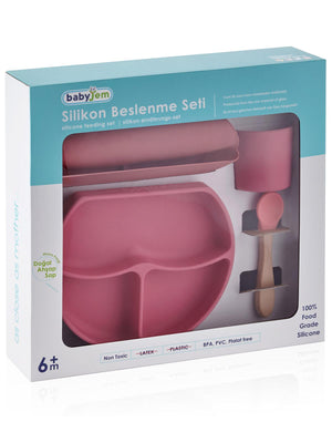Babyjem Silikon Beslenme Seti - Kahverengi