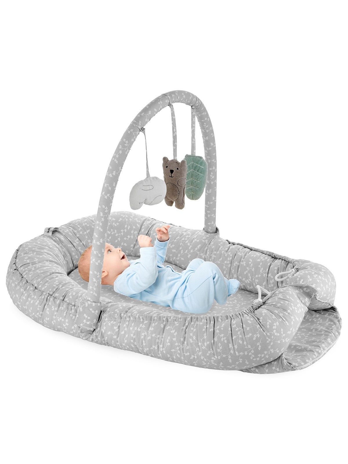 Babyjem Oyuncaklı Anne Baba Yanı Yatağı - Pudra