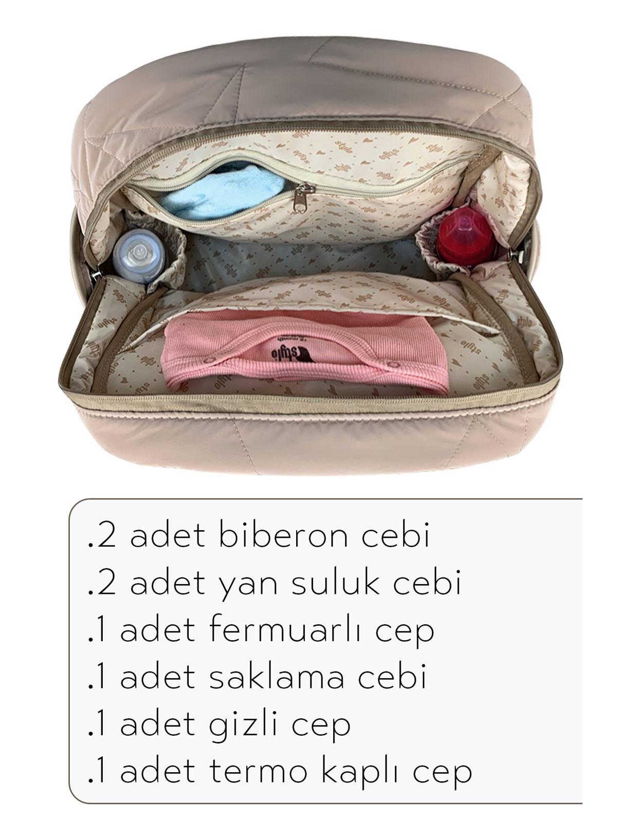 Stylo Powder Anne Bebek Bakım ve Kadın Çantası - Bej