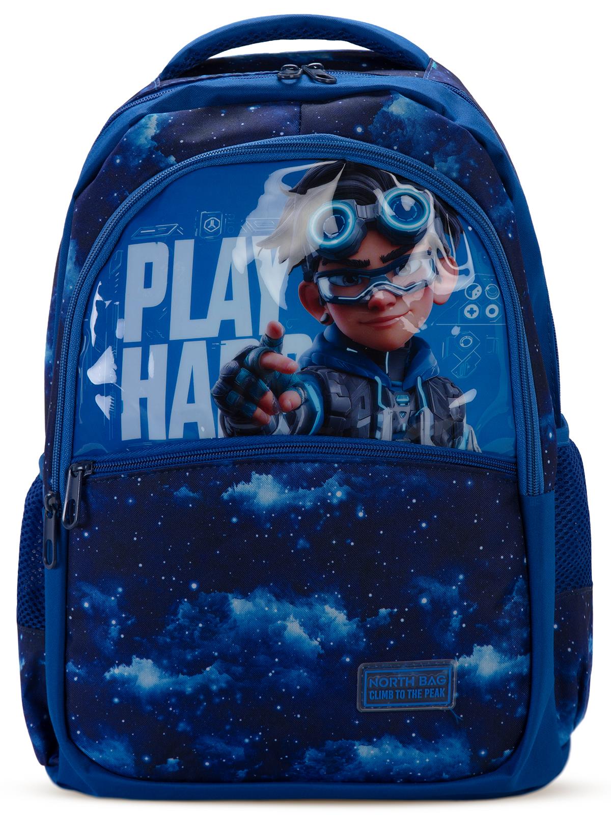 Startech Spor North Bag  Play Hard Blue Okul Çantası