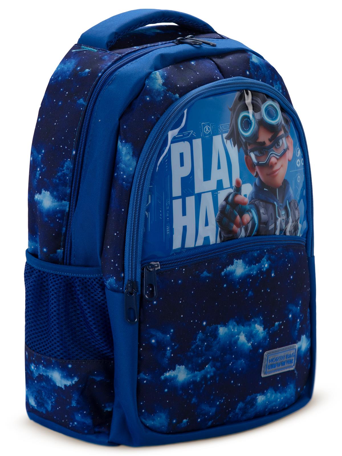Startech Spor North Bag  Play Hard Blue Okul Çantası