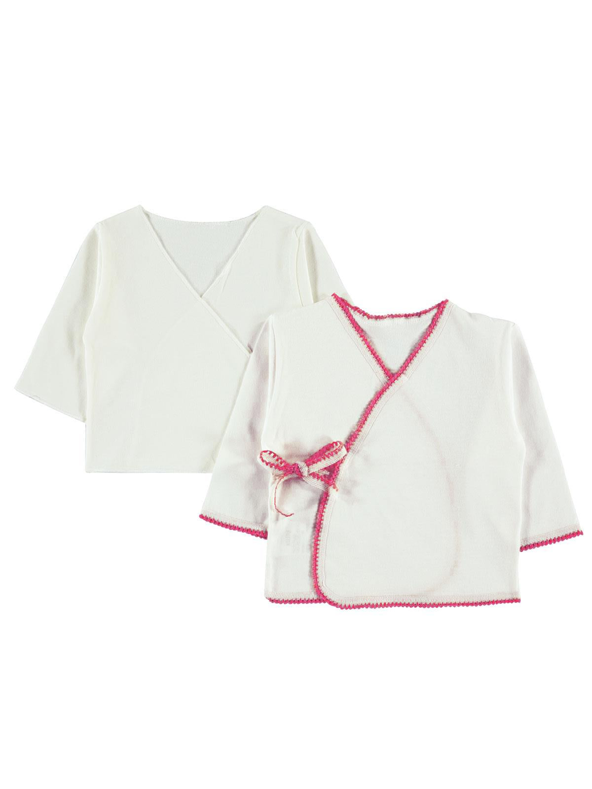 Civil Baby a Renkli Dantelli  Unisex İç Dış Zıbın Takımı - Sarı