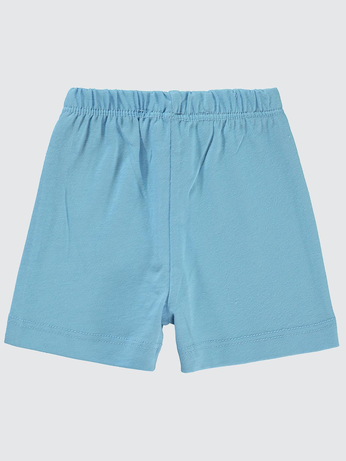 Civil Baby Yandan Dikişli 3-24 Ay Unisex Şort  - Mavi