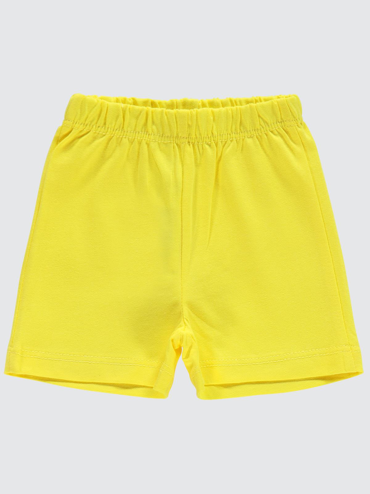Civil Baby Yandan Dikişli 3-24 Ay Unisex Şort  - Sarı