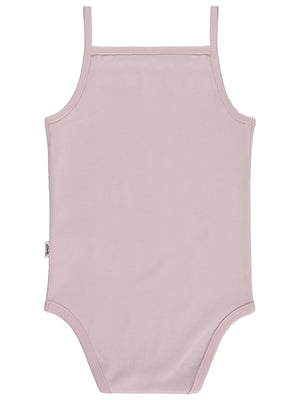 Civil Baby Penye İp Askılı Dantelli 3-9 Ay Kız Çıtçıtlı Badi - Pembe