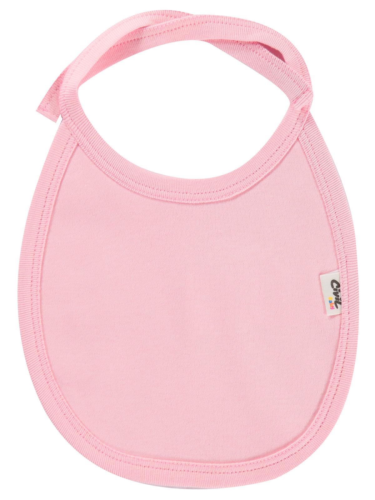 Civil Baby İnterlok Arkadan Bağlamalı Unisex Mama Önlük - Pembe