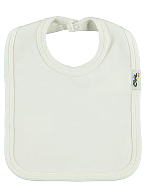 Civil Baby Arkadan Çıtçıtlı Unisex Mama Önlük - Ekru