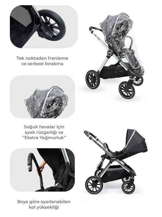 Kanz Explorer Travel Sistem Bebek Arabası - Siyah