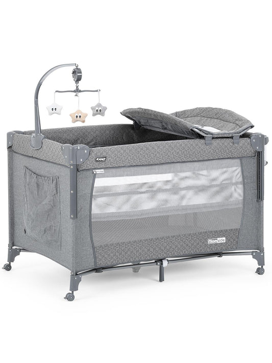 Kanz Momside Anne Yanı Oyun Parkı 70*110 Cm - Gri