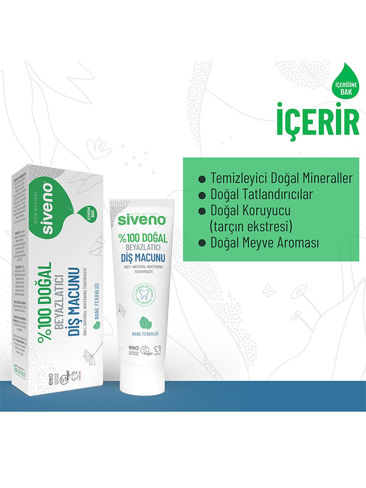Siveno %100 Doğal Beyazlatıcı Diş Macunu