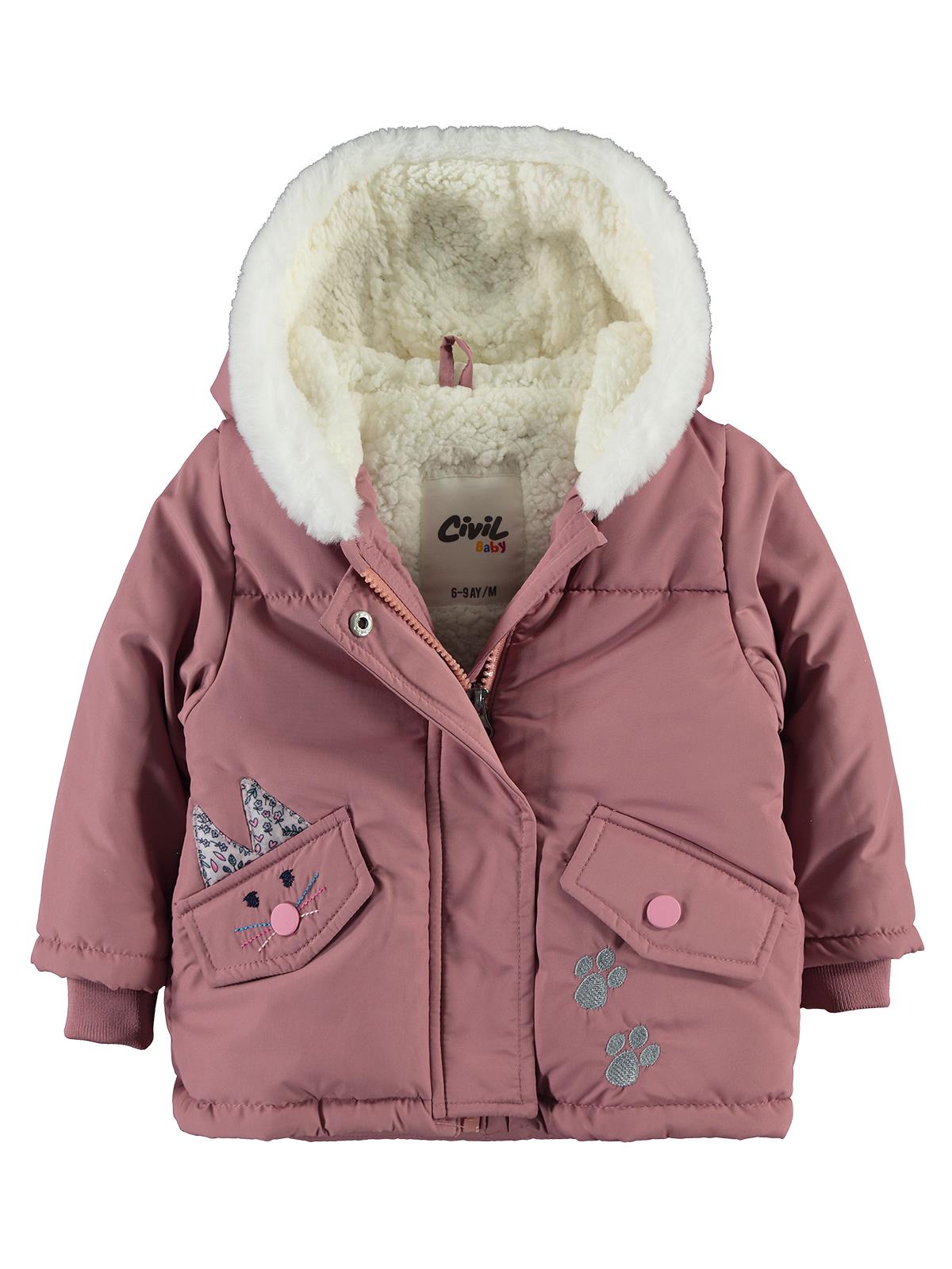 Civil Baby Tavşan Kulak Nakışlı 6-18 Ay Mont - Pudra