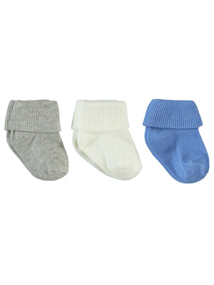 Civil Baby Erkek Bebek 3'lü Çorap Set 0-6 Ay