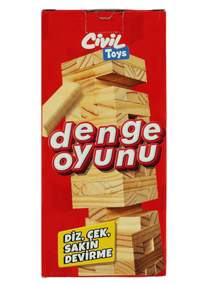 Civil Toys 54 Parça Kutulu Ahşap Denge Oyunu