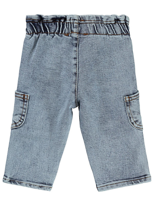 Civil Baby Bel Lastikli Yandan Cepli 4 Düğme 6-18 Ay Pantolon - Mavi