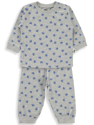 Civil Baby Palmiye Emprime 6-18 Ay Erkek Pijama Takım - Gri