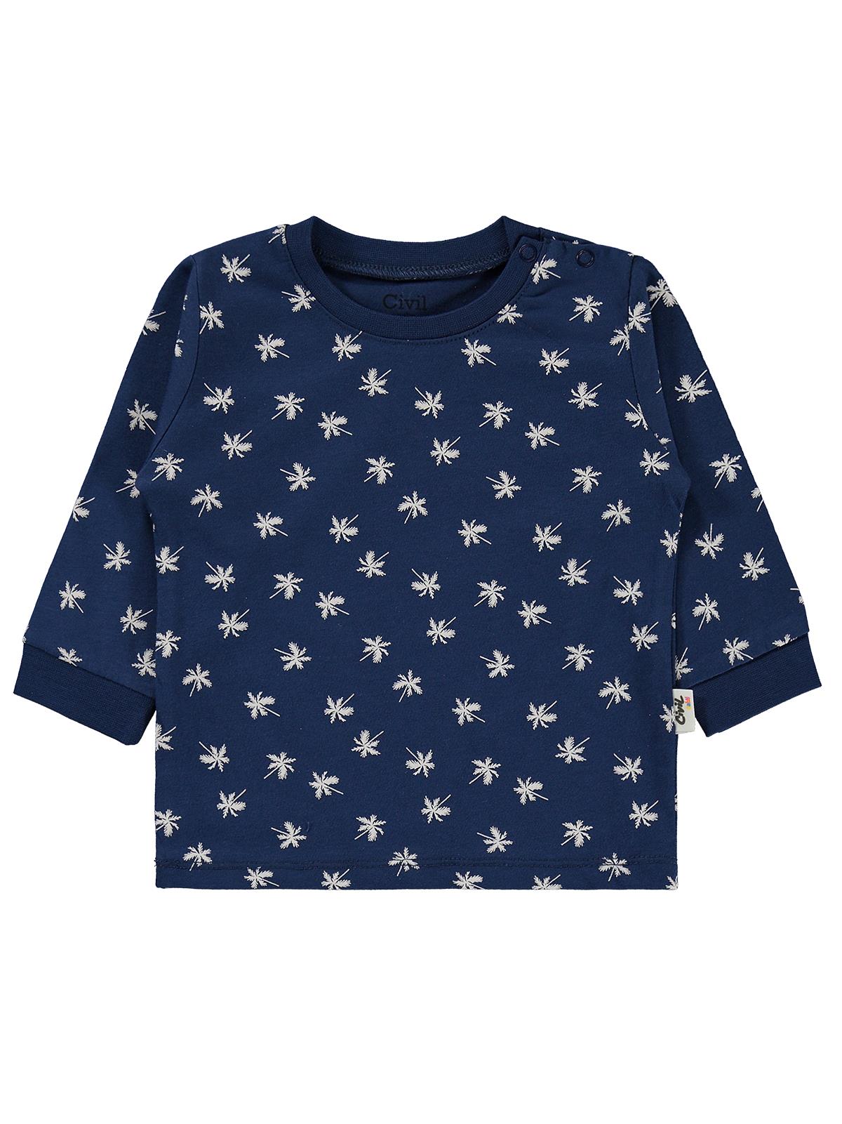 Civil Baby Palmiye Emprime 6-18 Ay Erkek Pijama Takım - Gri