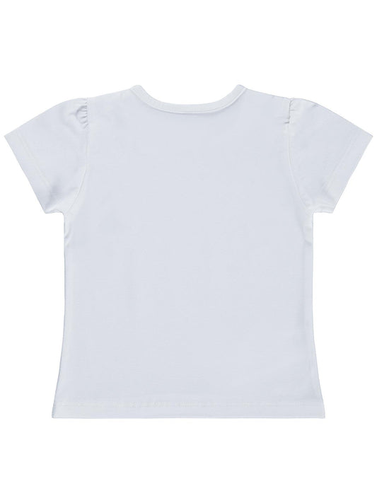 Civil Baby Kız Bebek Tişört 6-18 Ay - Beyaz