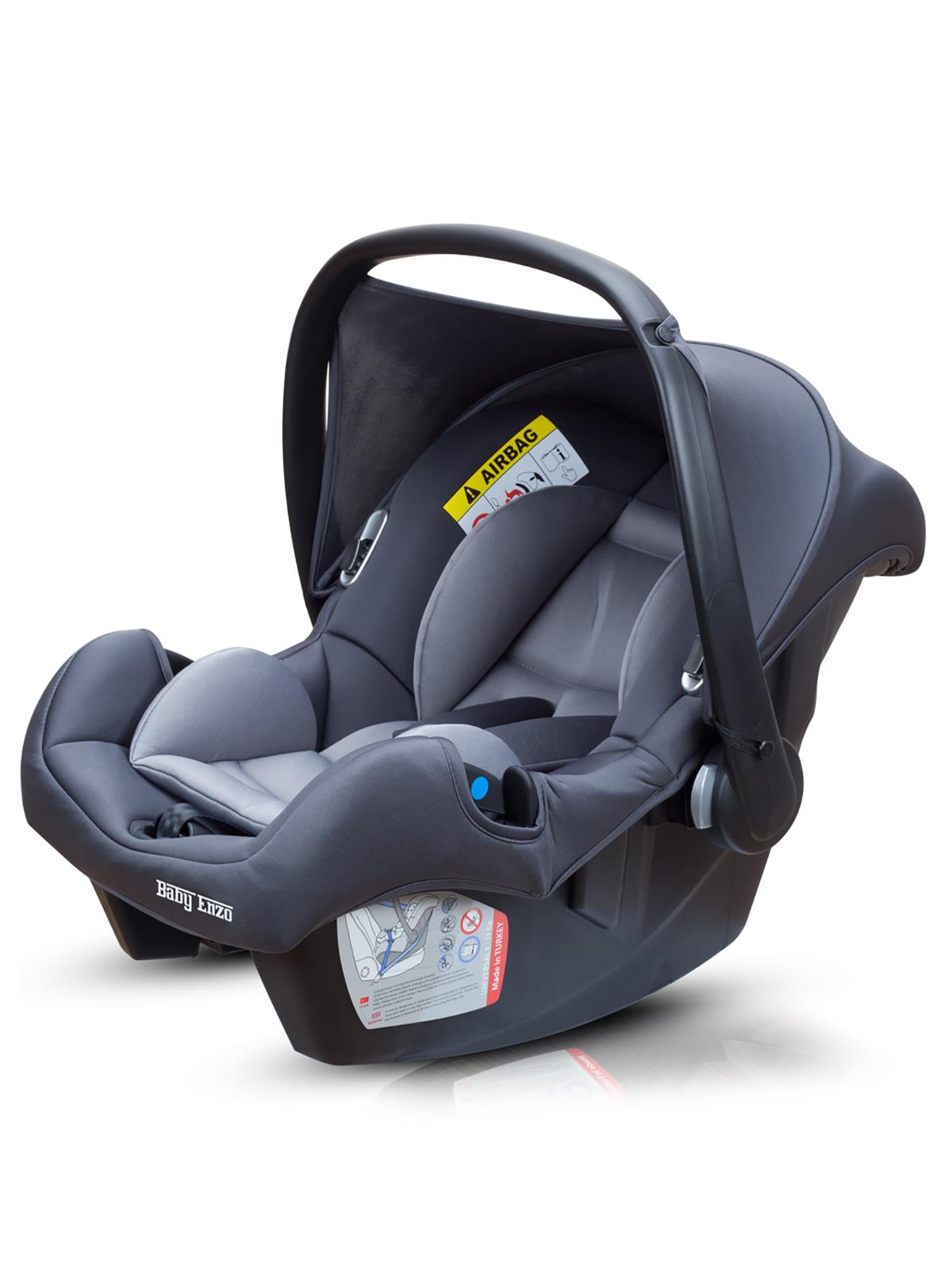 Baby Enzo Taşıma Ana Kucağı / Oto Koltuğu 0-13 kg - Gri