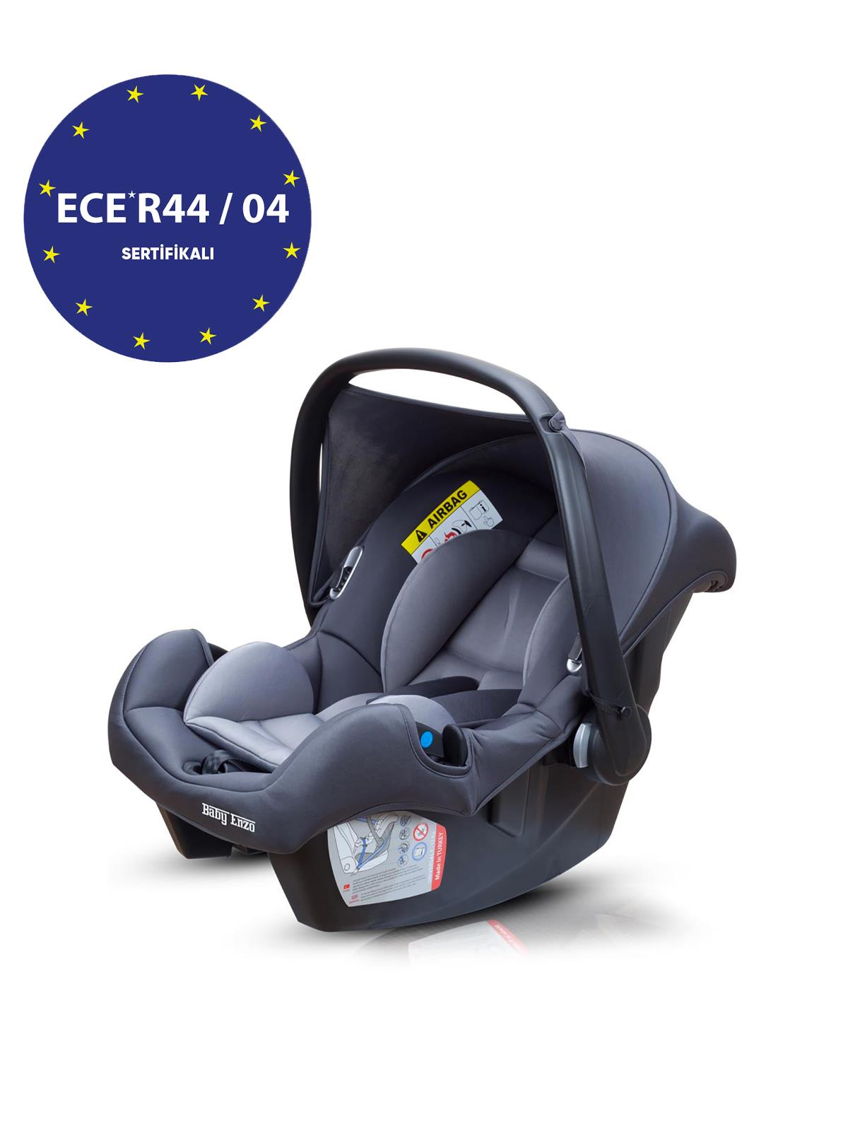 Baby Enzo Taşıma Ana Kucağı / Oto Koltuğu 0-13 kg - Gri