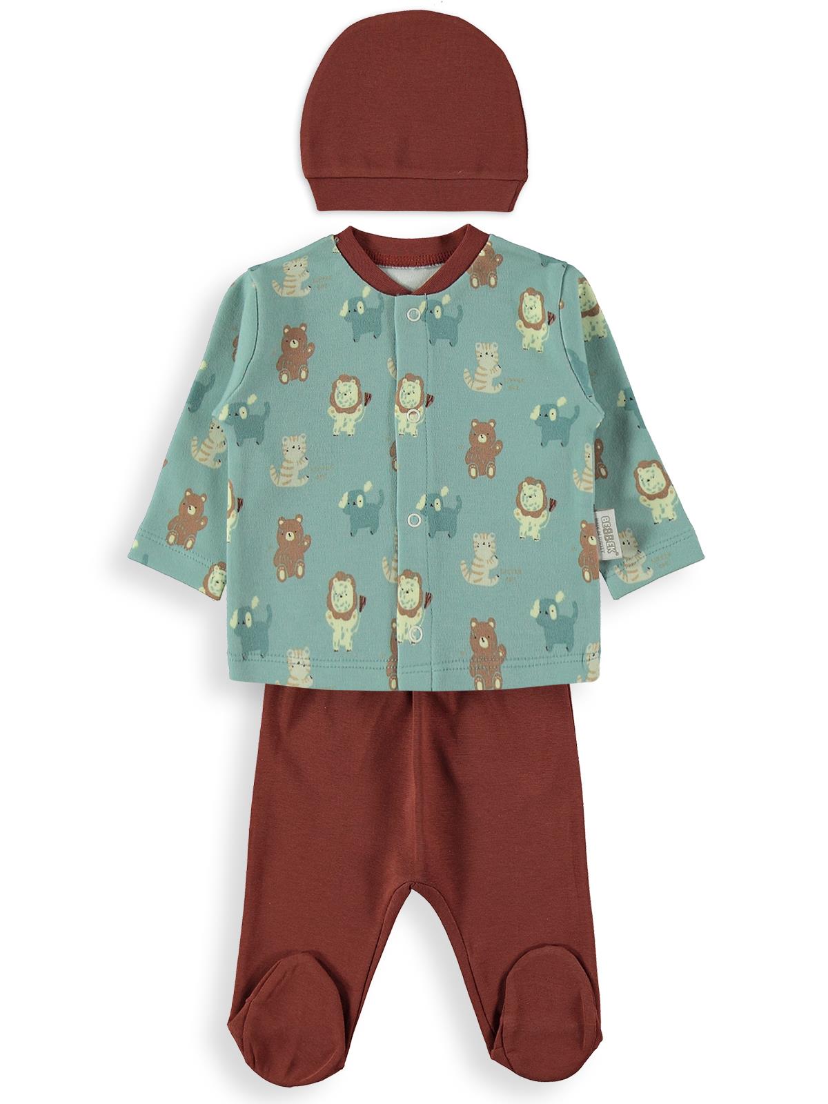 Bebbek Cute Anımals  Zıbın Setleri - Bordo