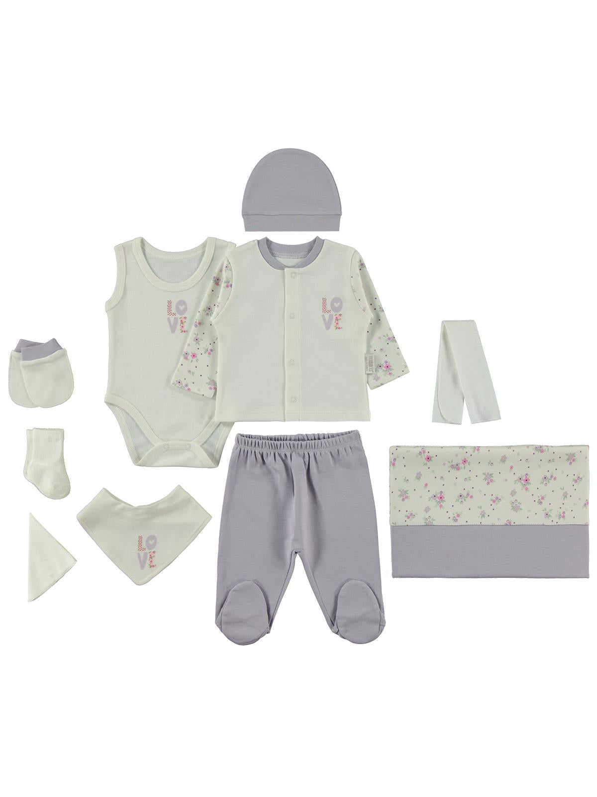 Bebbek Love Baby  Zıbın Setleri - Lila