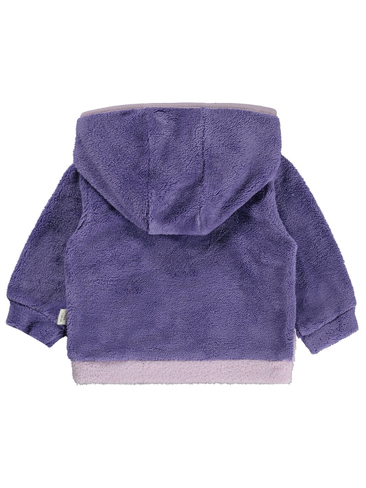 Bebbek Kapşonlu Fermuarlı 2-5 Yaş Sweatshirt - Lila
