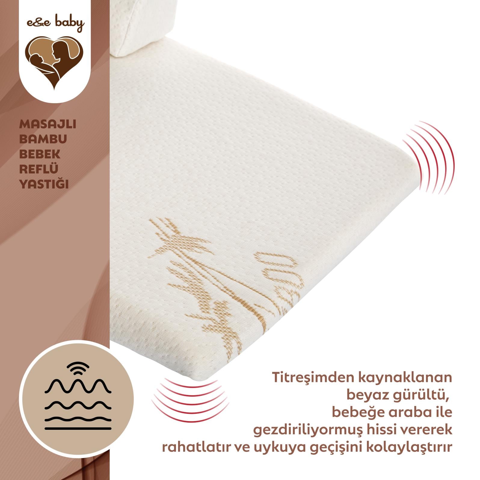 E&E Baby Masajlı Bambu Reflü Yatağı