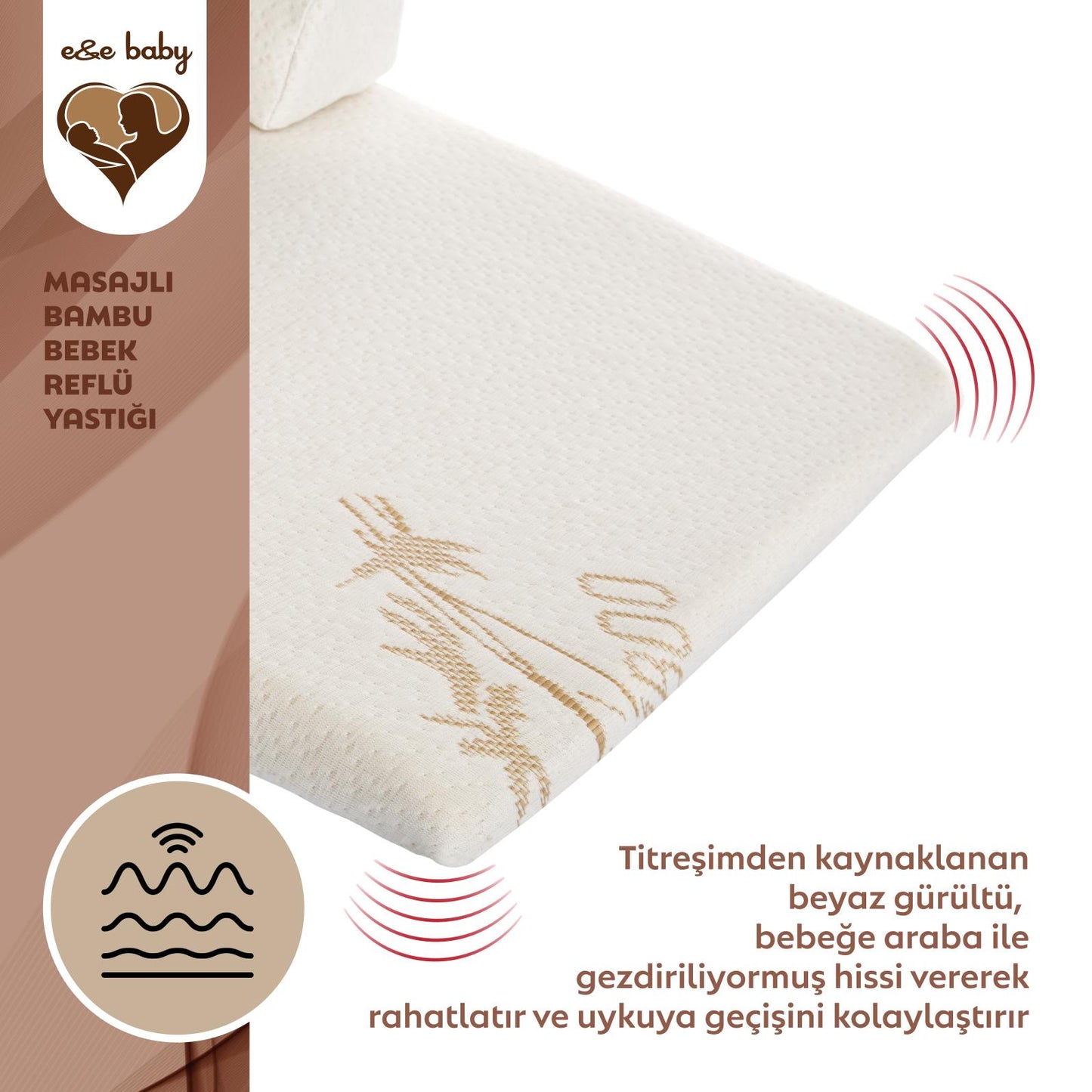 E&E Baby Masajlı Bambu Reflü Yatağı