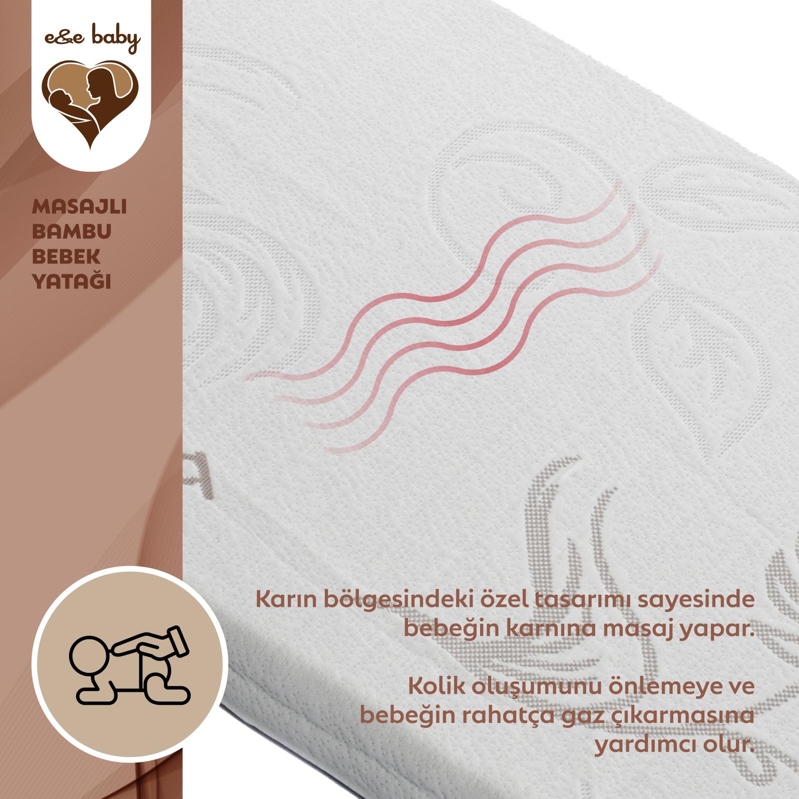 E&E Baby Masaj Yapan Bambu Bebek Yatağı 60x120