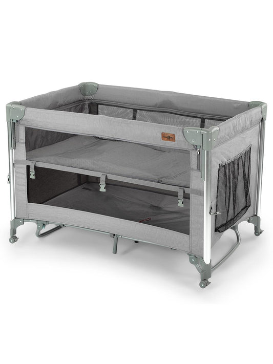Baby2Go Luna Otomatik Anne Yanı Oyun Parkı 70x110 Cm - Gri