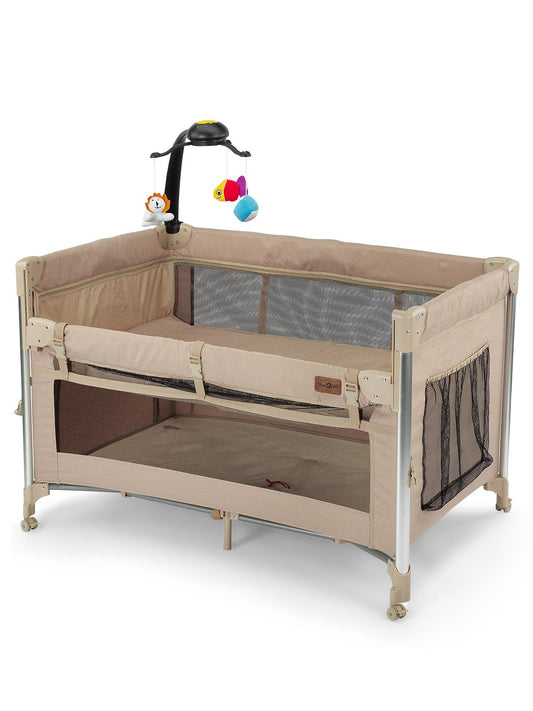Baby2Go Luna Otomatik Anne Yanı Oyun Parkı 70x110 Cm - Bej