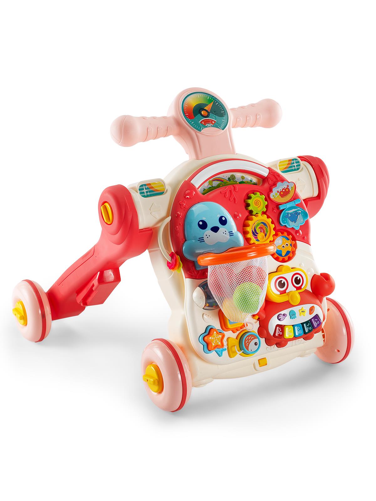 Baby2Go 4'ü 1 Arada Çok Fonksiyonlu Yürüteç - Pembe