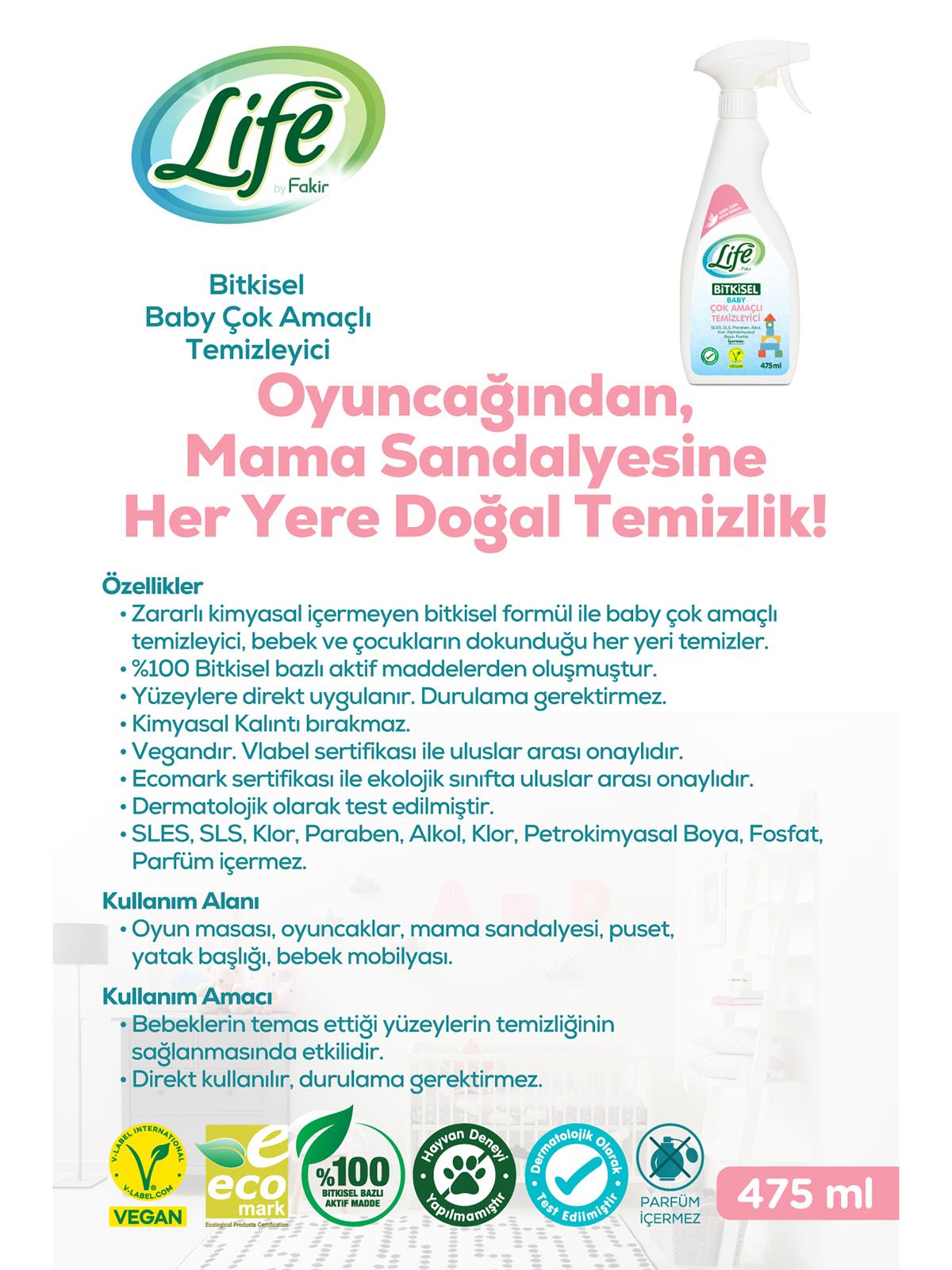 Fakir Bitkisel Bebek Çok Amaçlı Temizleyici 475 Ml