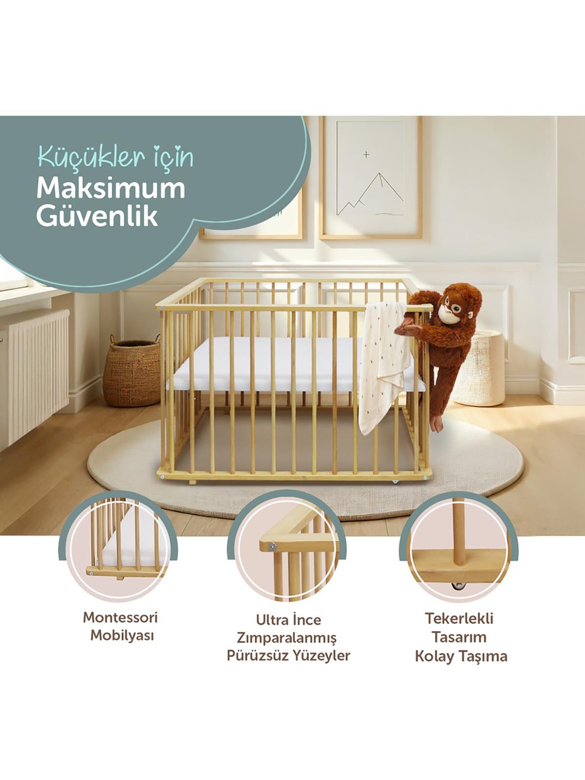 Kukka Tekerlekli ve Padli 3 Kademe Oyun Parkı 80x100 cm