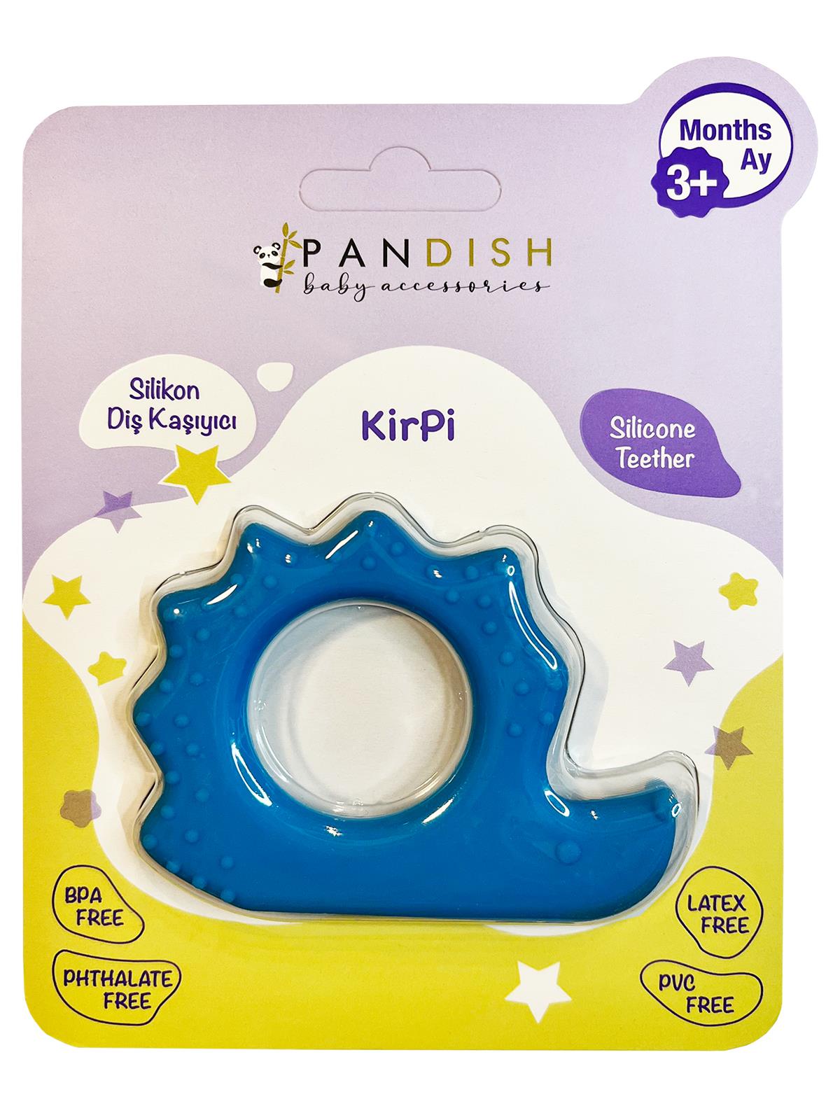 Pandısh Kirpi Silikon Diş Kaşıyıcı - Mavi