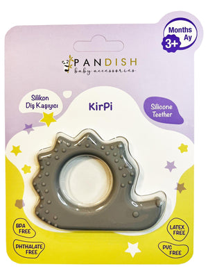 Pandısh Kirpi Silikon Diş Kaşıyıcı - Gri