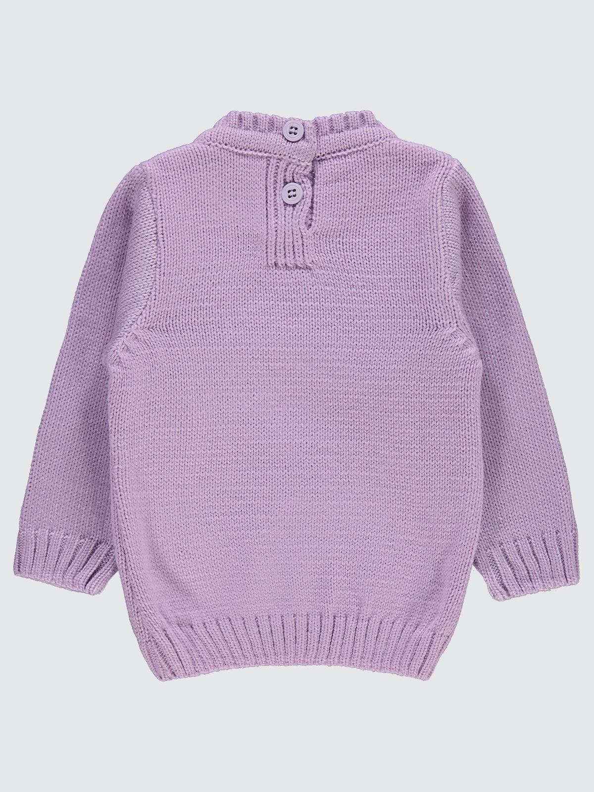 Civil Baby C Nakışlı Düz 6-18 Ay Kazak - Lila