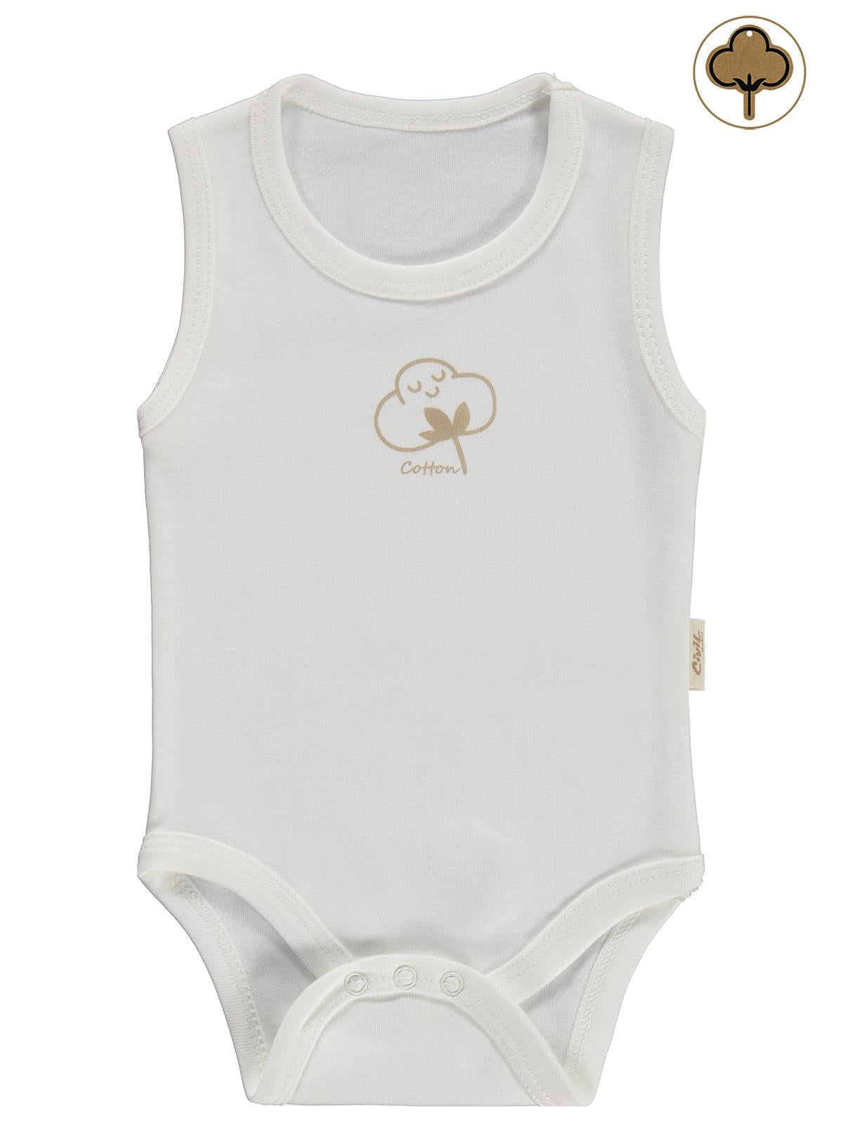 Civil Baby Organik Pamuklu 0-18 Ay Çıtçıtlı Badi - Mavi