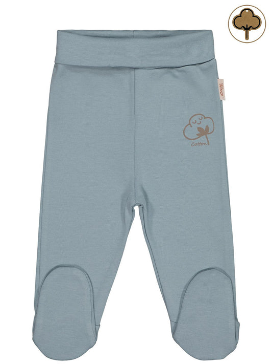 Civil Baby Organik Pamuklu 0-6 Ay Patikli Tek Alt Bebe - Mavi