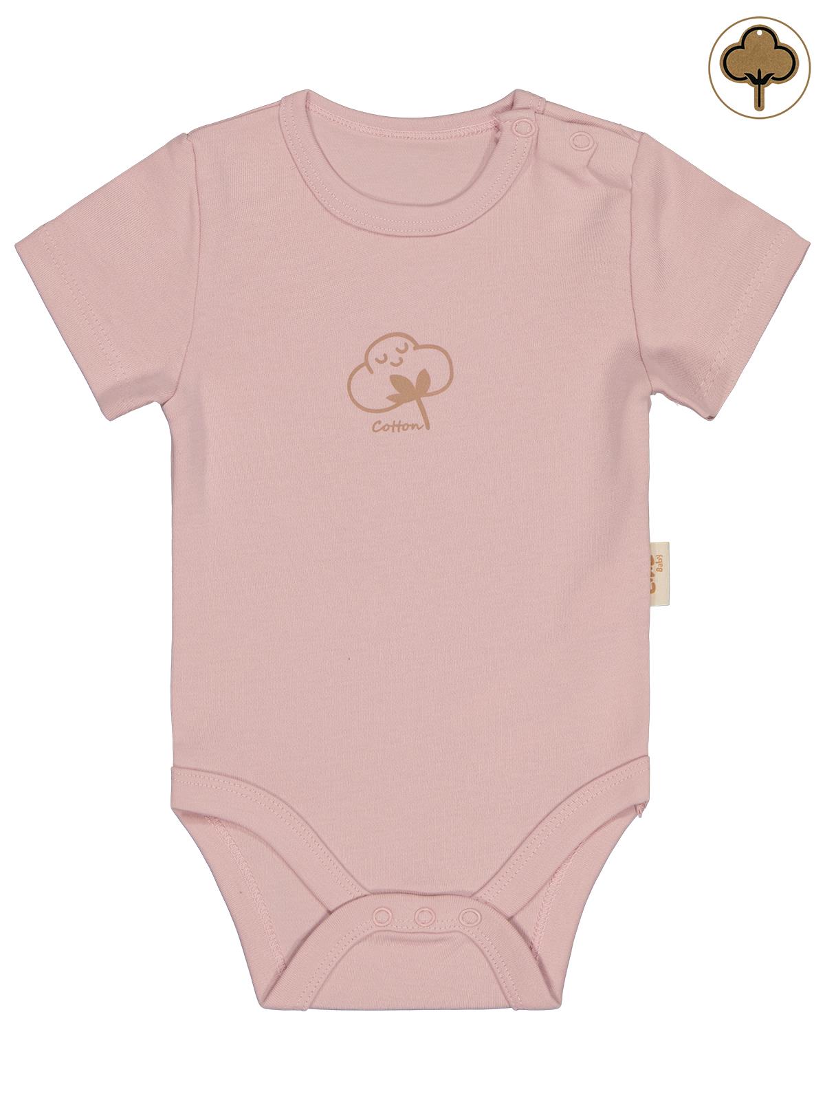 Civil Baby Organik Pamuklu K Kol 0-18 Ay Çıtçıtlı Badi - Mavi