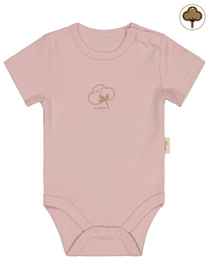 Civil Baby Organik Pamuklu K Kol 0-18 Ay Çıtçıtlı Badi - Pembe