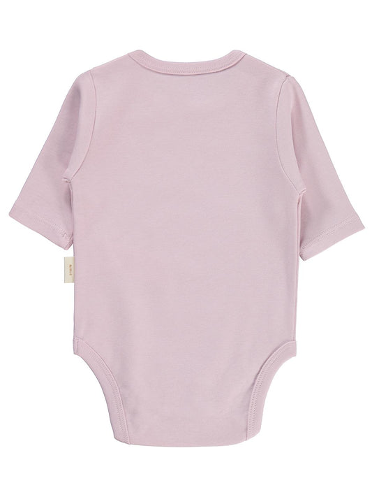 Civil Baby Organik Pamuklu U Kol 0-18 Ay Çıtçıtlı Badi - Pembe