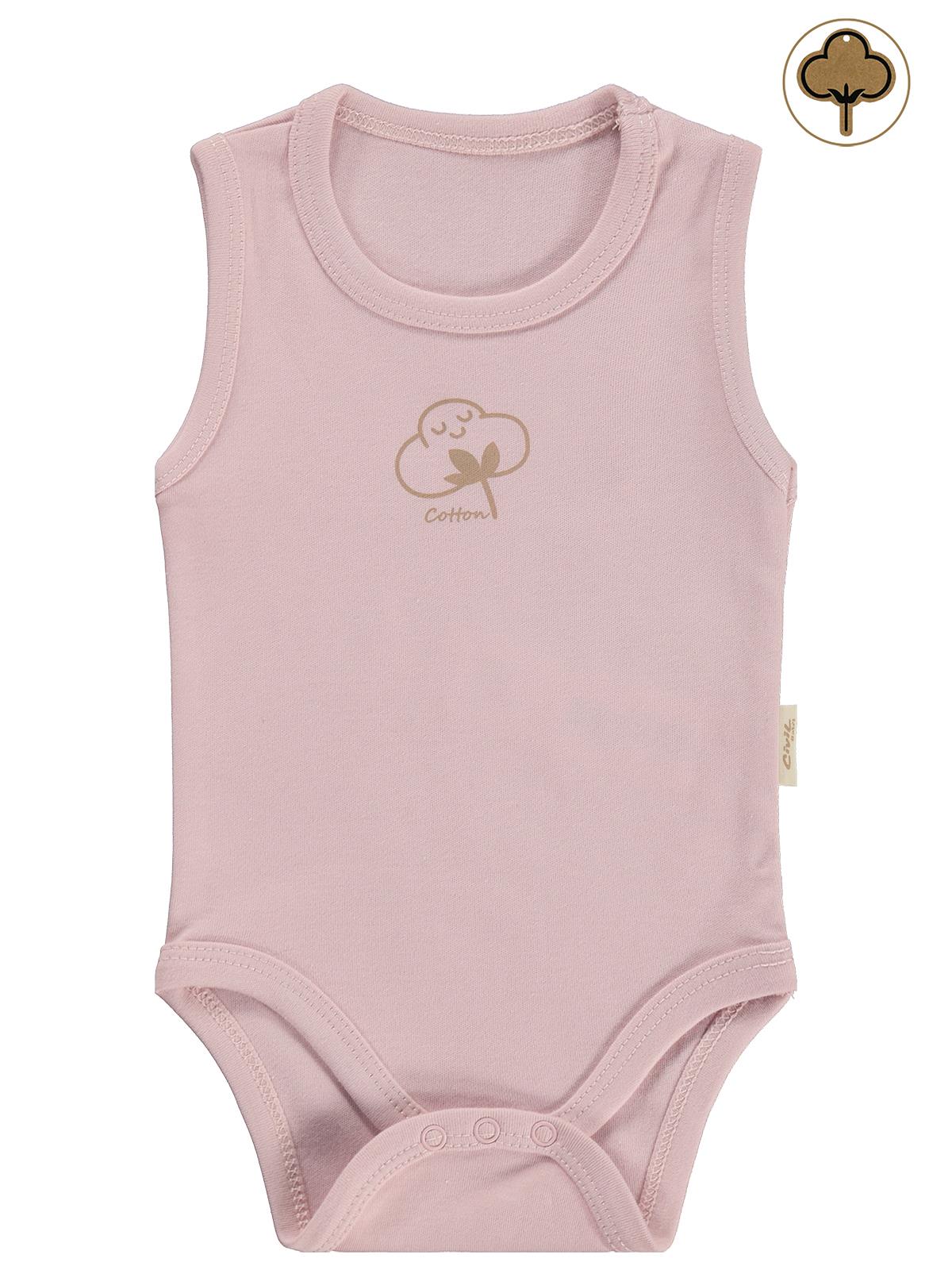 Civil Baby Organik Pamuklu 0-18 Ay Çıtçıtlı Badi - Mavi