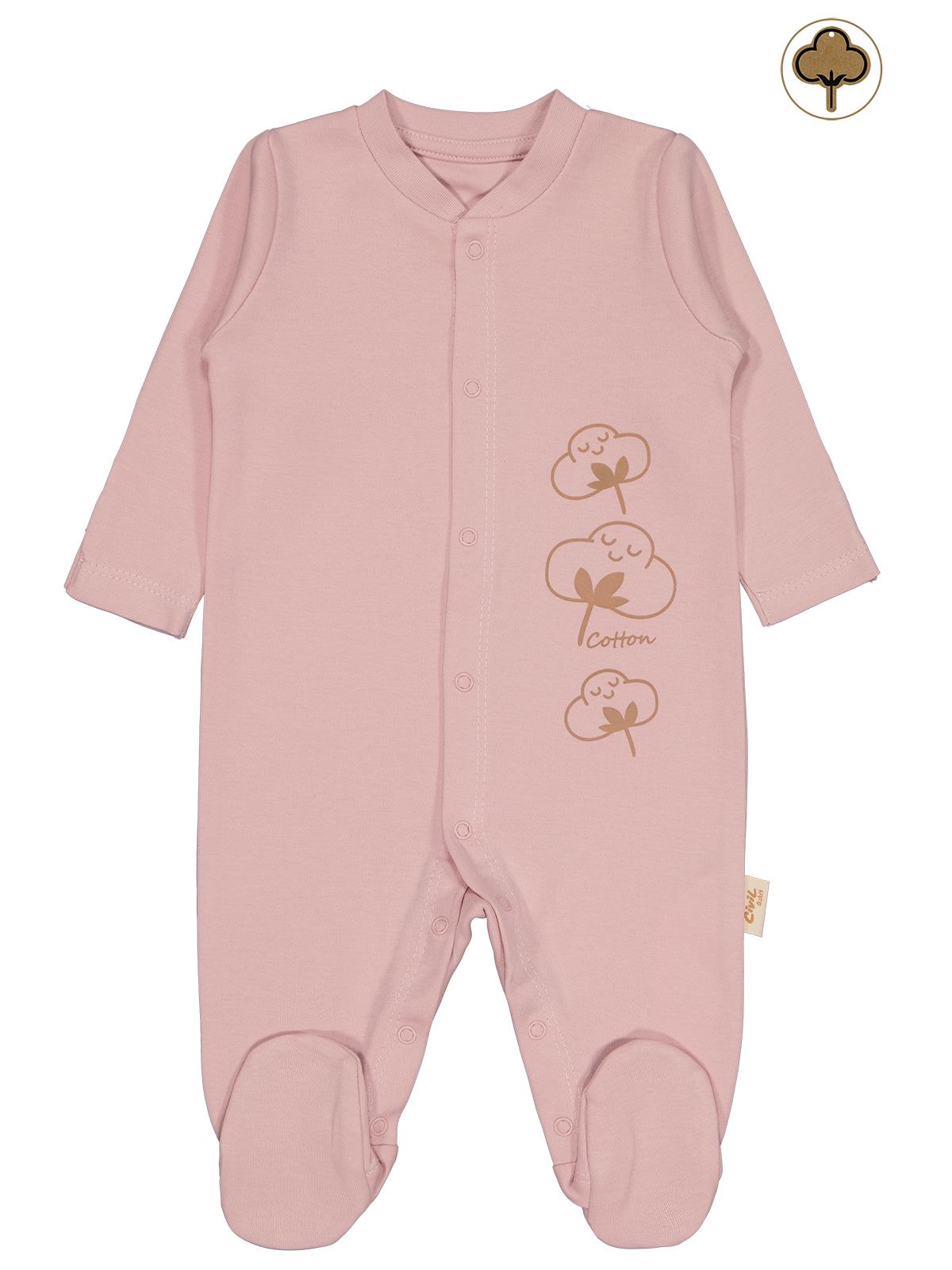 Civil Baby Organik Pamuklu Yenidogan 0-3 Ay Tulum - Mavi