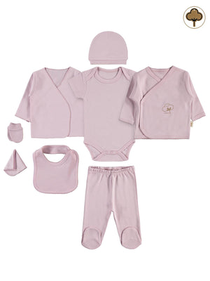 Civil Baby Bebek Organik 8'li Zıbın Takımı 0-1 Ay - Pembe