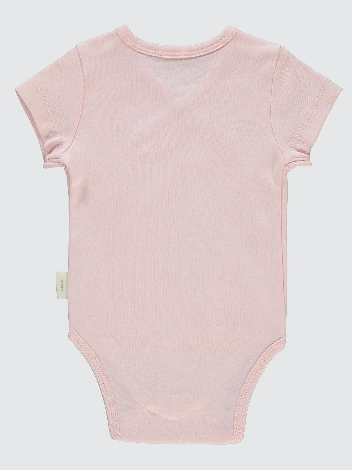 Civil Baby Organik Pamuklu Kruvaze 0-3 Ay Çıtçıtlı Badi - Ekru
