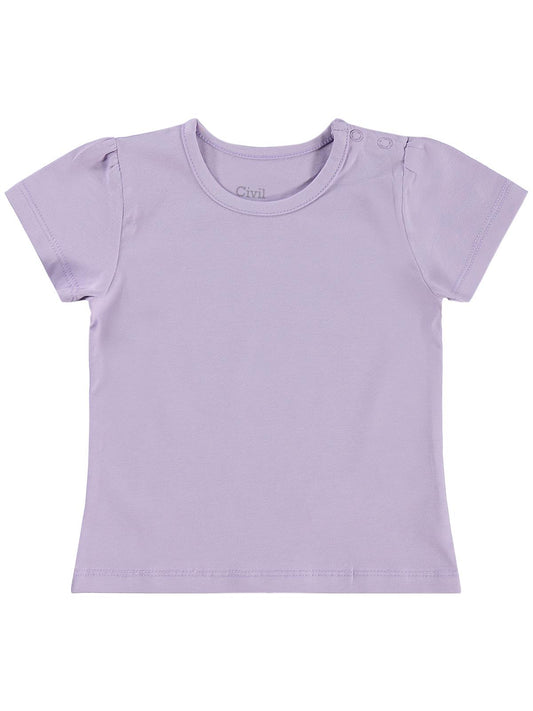 Civil Baby Kız Bebek Tişört 6-18 Ay - Lila