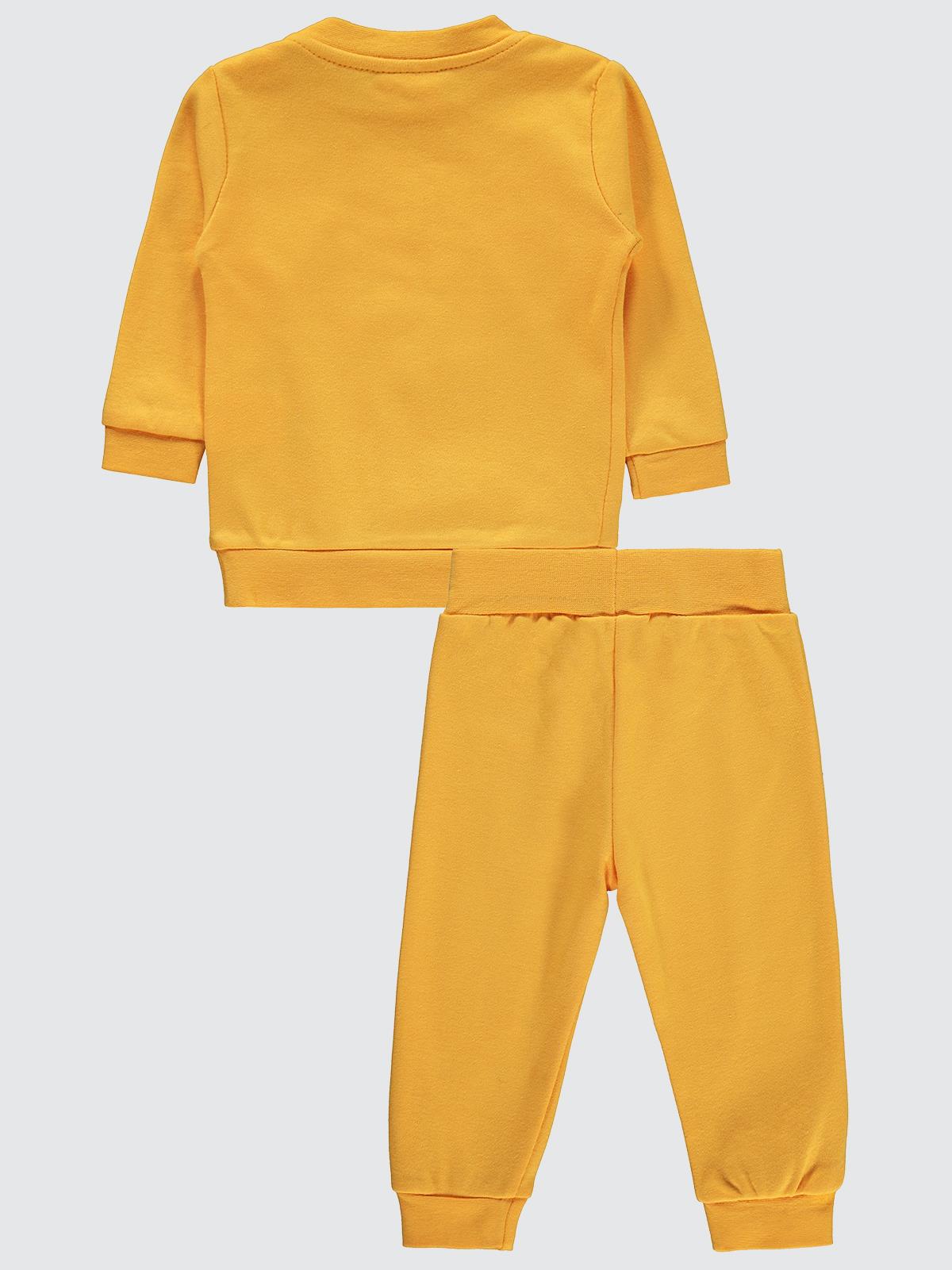 Civil Baby Erkek Bebek Kurbağa Baskılı 6-18 Ay Takım - Sarı