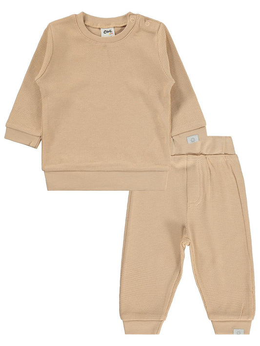 Civil Baby Patiksiz Güneş Etiketli 3-18 Ay Takım - Kahverengi